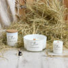 Bougie artisanale Élixir de Foin D'Joy, senteur foin et tilleul, cire de soja naturelle, fabrication Bourgogne, Cadeau cavalier original, bougie parfumée foin tilleul, idée cadeau passionné cheval D'Joy