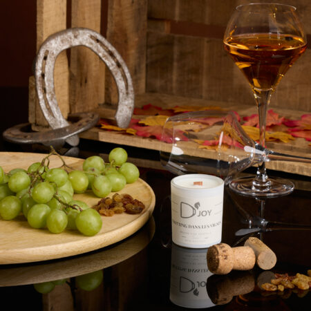 Bougie D'JOY mini trotting dans les vignes