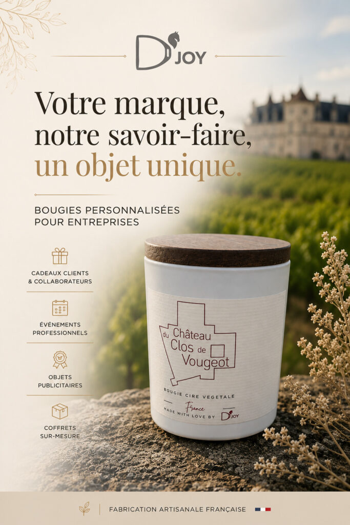 Bougie personnalisée pour entreprise, Bougie publicitaire avec logo - Réservé aux professionnels